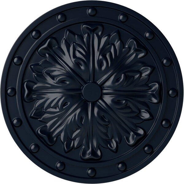 Ekena Millwork Foster Acanthus Leaf Ceiling Medallion (Canopies up to 2 1/4"), 20 1/2"OD x 1 1/2"P, Midnight Dream CM20FOMDF - main